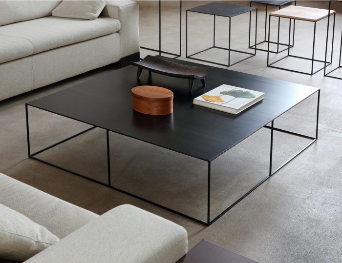 Slim Irony 100x100cm Low Table Zeus Noto 11133