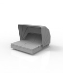 Łóżko dzienne  prostokątne  poczwórne podnoszone oparcie i składanym daszkiem Vela 25815