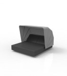 Łóżko dzienne  prostokątne podwójne podnoszone oparcie i składanym daszkiem Vela 25830