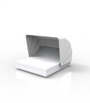 Łóżko dzienne  prostokątne podwójne podnoszone oparcie i składanym daszkiem Vela 25832