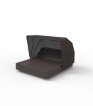 Łóżko dzienne  prostokątne podwójne podnoszone oparcie i składanym daszkiem Vela 25833