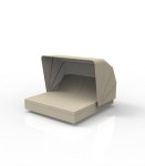 Łóżko dzienne  prostokątne podwójne podnoszone oparcie i składanym daszkiem Vela 25834