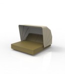 Łóżko dzienne  prostokątne podwójne podnoszone oparcie i składanym daszkiem Vela 25835