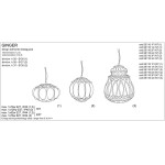lampa wisząca Ginger 30x20cm  żółta outdoor Karman 26372
