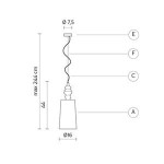 Alibababy  SE1017BC metal  lampa wisząca Karman 26794