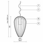 Cell OUTDOOR  55cm  SE615-EXT  lampa wisząca Karman 26988