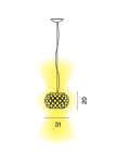 Caboche Plus  Foscarini 31cm LED lampa wisząca 30393