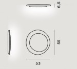 Bahia Led Plafon mini  53cm Foscarini 30458