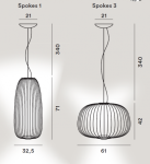 Spokes 3 wisząca lampa Foscarini 30477