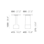 stolik  Serif  H 100cm Pedrali 33633