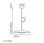 Ginger 42cm lampa  wisząca Marset 38376