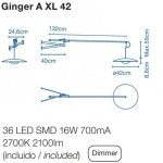 Ginger Kinkiet A  XL Marset 38440