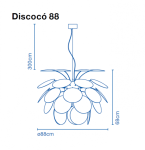 Lampa wisząca Discoco 88 cm beżowa matowa Marset  38659