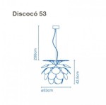 Lampa wisząca Discoco 53 cm czarno-złota Marset  38682