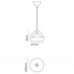 Pleat Box lampa wisząca 21 cm Marset 38791