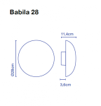 Babila kinkiet zewnętrzny 28 cm Marset  39503