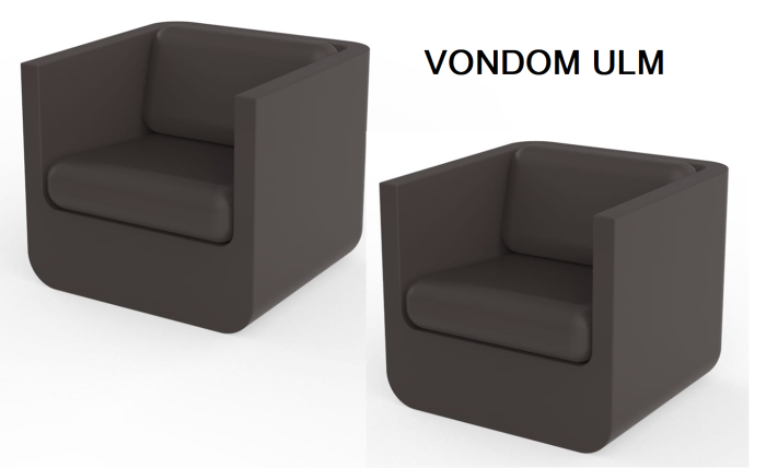 fotel ULM czarny mat 2 szt  Vondom  40611