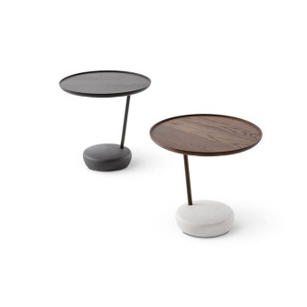 stolik Lupino  45 x H 43 podstawa cement blat drewno  Bonaldo  