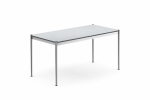 Minimalist grey table with chrome frame.png