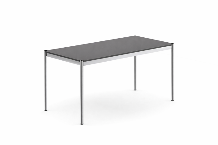 Modern minimalist table with chrome frame.png