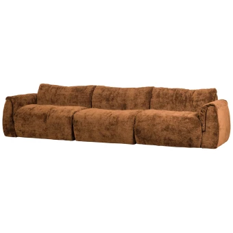 Woood Baggy sofa 3 osobowa ruda