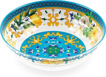 Guzzini Flowers&Lemon niebiesko-żółta misa 22cm