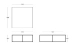 Slim Irony 100x100cm Low Table Zeus Noto 26173