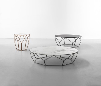 stolik kawowy Arbor 50 H 37cm ceramika  Calacatta   Bonaldo