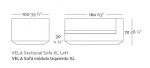 sofa modułowa XL lewa Vela 20606