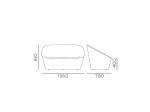 Log sofa Pedrali 9522
