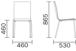 Kuadra 2401 biała  Pedrali- komplet 2 szt 10978